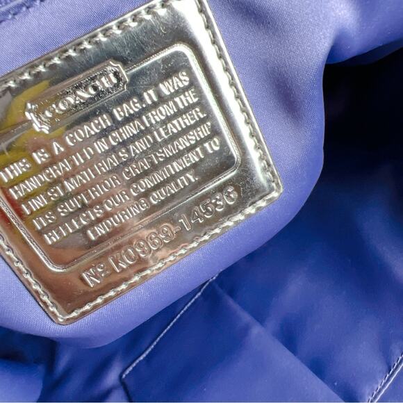 Coach Poppy Signature Sequins Limited Edition Pink Purple Glam Tote bag 14536 - Picture 9 of 10